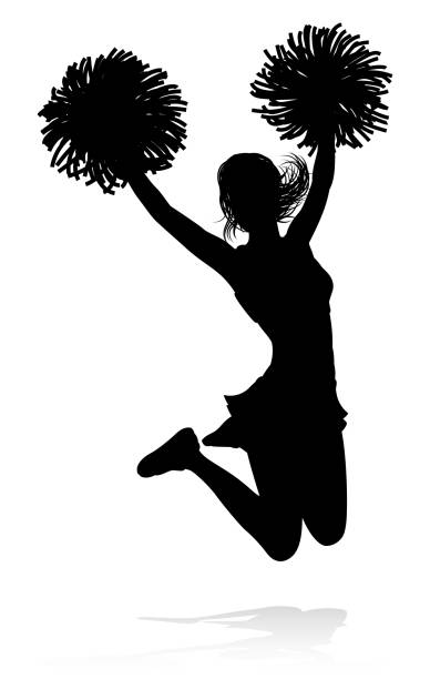 cheerleader with pompoms